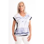  Elegáns női beach felső sötétkék-egyedi minta