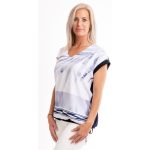  Elegáns női beach felső sötétkék-egyedi minta