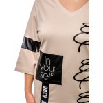  Allover drapp V nyakú ruha (In yourself felirattal)