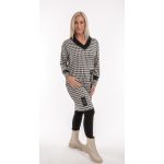  ALLOVER - tyúklábmintás pulóverruha - fekete-ekrü