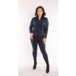  Állógalléros női passzés felső SÖTÉTKÉK