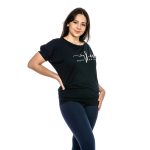  BASIC rövid ujjú passzés felső -Sötétkék