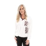 Elegáns húzózsinóros hosszú ujjú felső ekrü