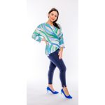 CROSSY átlapolt blúz - tavaszi hullám minta