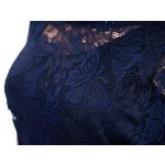 sötétkék csipke tunika, nyári alkalmi ruha, csipke fedős tunika, 