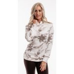  Rajzolt virág mintás kötött felső ekrü