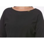 Hosszú ujjú ÜNI denevér ruha - FEKETE