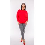 Hosszú ujjú  lezser felső - PIROS - logó