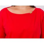 Hosszú ujjú  lezser felső - PIROS - logó