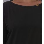 Hosszú ujjú  lezser felső - FEKETE - logó