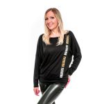 Hosszú ujjú fekete FASHION  passzés felső