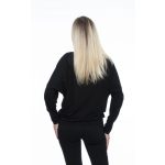 Hosszú ujjú fekete-fehér zebra és ocelot mintás passzés felső