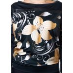 Hosszú ujjú passzés felső - jázmin minta