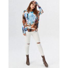 Ásvány mintás passzés női felső