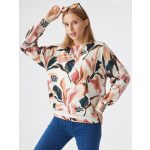 Őszi mintás passzés blúz