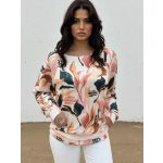 Őszi mintás passzés blúz