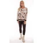 Női passzés felső cappuchino márvány mintával