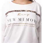 Hosszú ujjú ÜNI gumis derekú felső - EKRÜ