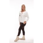  Laza blúz - pálma mintával ekrü