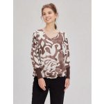 Laza blúz - BOHO mintával csokoládé
