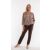 Jumper taupe felső – rombusz mintával