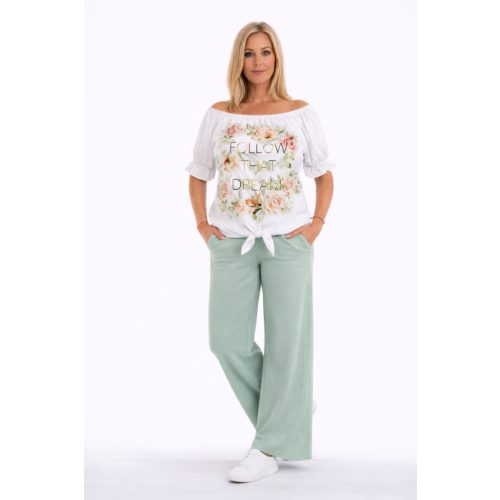 Kötős női blúz púderrózsa