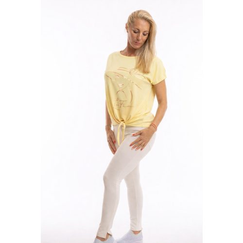  LINE elölkötős női póló pasztell sárga