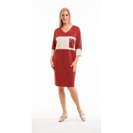 Loren citydress ruha téglavörös