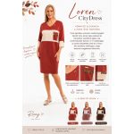 Loren citydress ruha téglavörös