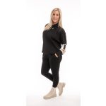 Csavart mintás kötött pulcsi - fekete