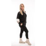 Csavart mintás kötött pulcsi - fekete