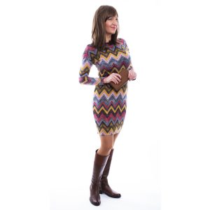 Rucy Fashion denevér fazonú, zikk-zakk mintás szűk fazonú, hosszú ujjú női kötött ruha Rucy Fashion denevér fazonú, zikk-zakk mintás szűk fazonú, hosszú ujjú női kötött ruha