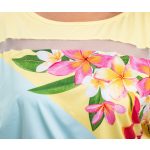  Sárga bordür tropical mintás passzés felső