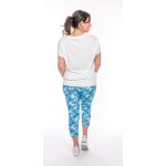 Rucy Fashion/fehér csipkevállú rövid ujjú passzés felső
