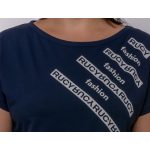  Carmen rövid ujjú zsebes ruha (SÖTÉTKÉK-piramis minta)  