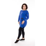 Carmen hosszú ujjú zsebes ruha királykék (FASHION+MASNI minta)