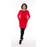 Carmen hosszú ujjú zsebes ruha piros (FASHION+MASNI minta)