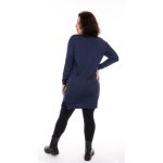 Carmen hosszú ujjú zsebes ruha sötétkék (FASHION+MASNI minta)