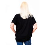 Rövid ujjú fekete lezser felső logóval