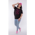 Fekete rövid ujjú lezser felső /neon-chic/