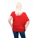 ferrari piros felső, tűzpiros felső, egyszínű piros tunika, rucy fashion tunika,