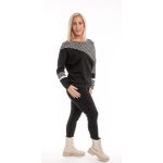 Formázott rombusz mintás divatos passzés felső