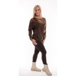  Formázott divatos passzés felső aranybarna-csoki