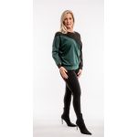  Formázott divatos passzés felső fenyőzöld-zöld márvány minta