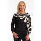 Formázott divatos passzés fekete- bézs absztrakt minta